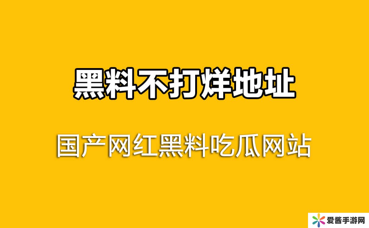 国产网红吃瓜黑料网站，黑料不打烊地址